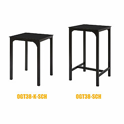 SoBuy OGT38-K-SCH Table à Manger Carrée Noire - 60 x 60 x 75 cm-Plateau en Verre Forme Carrée Pieds en Acier Robuste pas cher