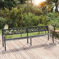 Maison Chic Banc double de jardin| Banc palette d'extérieur 246 cm Noir Acier -GKD19483