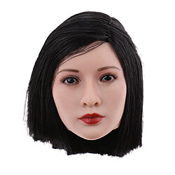 Avis 1/6 beauté asiatique soldats tête sculpture modèle de cheveux courts pour 12 '' figures