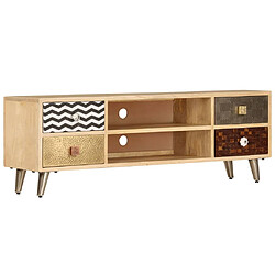 Maison Chic Meuble TV scandinave - Banc TV pour salon 120 x 30 x 40 cm Bois massif de manguier -MN64566