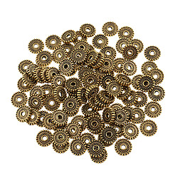 Acheter 100 Pieces Bijoux En Alliage Métallique Épargence Perles 10 Mm Or Antique