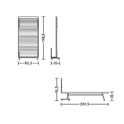Avis Inside 75 Lit pliant verticale TAZI couchage 80 x 190 cm structure métal sommier à lattes 4 roulettes