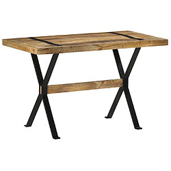 vidaXL Table à manger 120x60x76 cm bois de manguier brut 