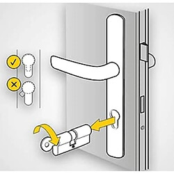 Avis Cylindre de Serrure - YALE - YC2100 - Débrayable - 30x30 mm - 10 Goupilles - 5 Clés réversibles - Nickelé