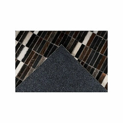 Acheter Paris Prix Tapis Fait Main en Cuir Lavin Noir & Blanc 120 x 170 cm