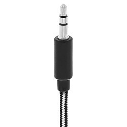 Avizar Câble Audio Auxiliaire Double Jack Mâle / Mâle 3.5mm Longueur 1m - Noir