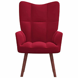 Maison Chic Chaise de relaxation | Fauteuil relax Rouge bordeaux Velours -GKD65480