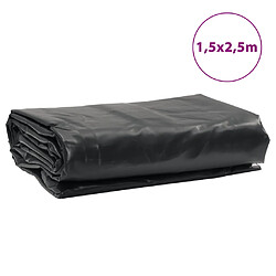 vidaXL Bâche noir 1,5x2,5 m 650 g/m² pas cher