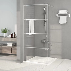 vidaXL Paroi de douche Argenté 90x195 cm Verre ESG transparent