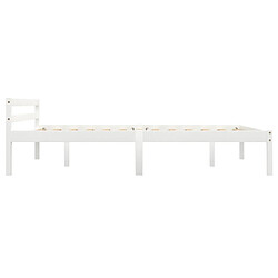 Acheter Maison Chic Lit adulte - Lit simple Cadre de lit,Structure du lit Contemporain Blanc Bois de pin massif 120 x 200 cm -MN20970