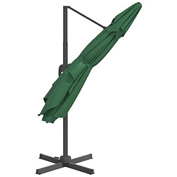 ComfortXL Parasol Déporté Avec Mât En Aluminium Vert 300x300 Cm pas cher