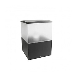 Leds C4 Grande Borne Cubik, aluminium et polycarbonate, gris urbain