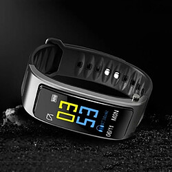 Wewoo Bracelet connecté Smartwatch 0,96 pouces Écran Bluetooth 4.1 Casque + intelligent, Podomètre de soutien / Calories brûlées / Moniteur fréquence cardiaque / Rappel d'appel, Compatible avec les téléphones Android et iOS (Gris)