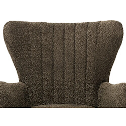 Mendler Lounge-Sessel HWC-K37, Cocktail-/Ohrensessel Polsterstuhl Retro Vintage Stoff Chenille (500g/m²) Öko-Tex ~ vert-brun pas cher