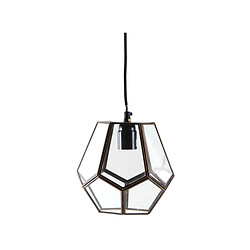 Aubry Gaspard Lampe suspension laiton et verre. Lampe suspension laiton et verre