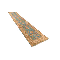 Vidal Tapis de couloir en laine 448x78 bleu Ziegler