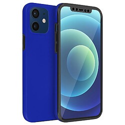 Avizar Coque Apple iPhone 12 / 12 Pro Protection Arrière Rigide et Avant Souple bleu