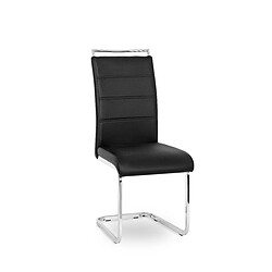 Vivaldi Chaise LOCA Noir Cuir Ecologique