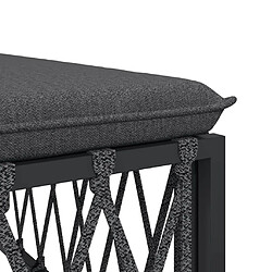 Maison Chic Salon de jardin 2 pcs avec coussins - Table et chaises d'extérieur - Mobilier/Meubles de jardin Moderne anthracite acier -MN34195 pas cher