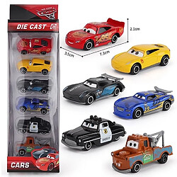 Universal 6 Pièces/Jeu Disney Pixar 3 Jouets 1: 55 Moulée sous pression Voiture en alliage métallique Voiture Lightning McQueen Modèle Voiture Dodo Trudson Cadeau Cool Jouets pour enfants(Rouge)