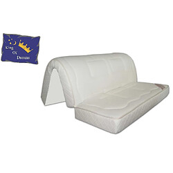 King Of Dreams Matelas BZ 140x200 Latex Naturel de densité 80 Kg/m3 et Mousse Poli Lattex Indéformable Tissu Strech très résistant - Hauteur 15 cm - Soutien Equilibré + Protège Matelas OFFERT 140x200 GOLD15