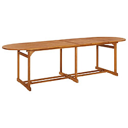 vidaXL Table à dîner de jardin 280x90x75 cm Bois d'acacia massif