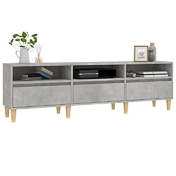 Acheter Maison Chic Meuble TV scandinave - Banc TV pour salon gris béton 150x30x44,5 cm bois d'ingénierie -MN71779