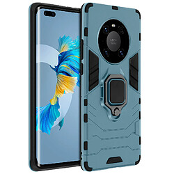 Avizar Coque Huawei Mate 40 Pro / Pro Plus Hybride Bague Métallique Support Vidéo bleu