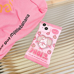 GUPBOO Étui pour iPhone11 Strawberry Love Candy Bunny Girl Coque de téléphone souple