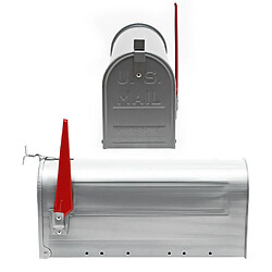 Acheter Helloshop26 Us mailbox boite aux lettres design américain argenté pied de support courrier 16_0000332