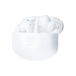 Max Protection 3mk Écouteurs Sans fil Bluetooth Réduction du Bruit ANC Intra auriculaires Blanc