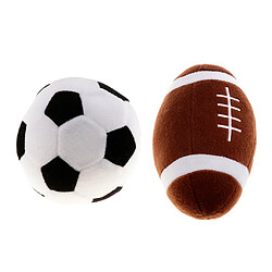 2pcs Enfants En Peluche Contrôle Du Son Non Toxique Balle De Sport Battant Jouet Football