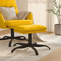 Maison Chic Repose-pied,Tabouret confortable Jaune moutarde 60x60x36 cm Velours -MN27812