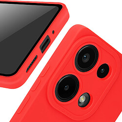 Avizar Coque pour Xiaomi Redmi Note 13 Pro 4G Silicone Mat Protection Caméra Rouge pas cher