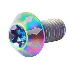 6 pcs m5 x 14mm vélo titane ti boulons de rotor de frein à disque monter vis rianbow