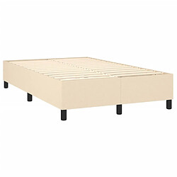 Sommier à lattes,Cadre à lattes de lit et matelas et LED pour Adulte Crème 120x200cm Tissu -MN99413 pas cher