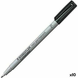 Marqueur Staedtler Lumocolor 316F Noir (10 Unités)