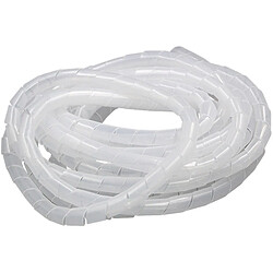 Wewoo 10m PE Spiral Wire Winding blanc Organizer Tidy Tube, Diamètre Nominal: 6mm