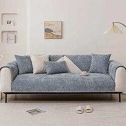 LUUCOZK Housse de siège de canapé antidérapante, protection de coussin de canapé - Bleu gris-70x70CM