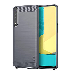 Mofi Coque en TPU Fibre de carbone brossé gris pour votre LG Stylo 7 4G