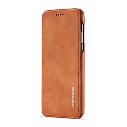 Wewoo Coque Pour iPhone XS Max Hon Série Antique Etui en cuir avec fentes cartes & support & portefeuille Marron