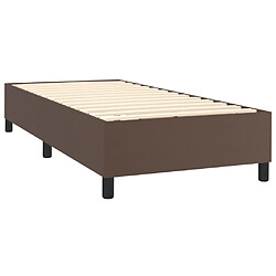 Avis vidaXL Cadre de lit sans matelas marron 80x200 cm similicuir