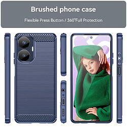 Htdmobiles Coque pour Realme C55 - housse etui silicone gel carbone + film ecran - BLEU FONCE