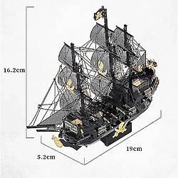 Universal Puzzle 3D en métal Corsair Assemblage militaire Type métal Kit Kit coupe laser Modèle Puzzle Jouet (noir) pas cher