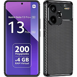 Xeptio Coque protection brossée noire pour Xiaomi Redmi Note 13 Pro Plus 5G / Redmi Note 13 Pro+ 5G souple Antichoc