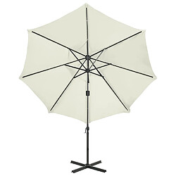 Acheter Maison Chic Parasol Jardin | Parasol déporté avec mat et lumières LED Sable 300 cm - GKD49792