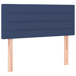 vidaXL Tête de lit Bleu 100x5x78/88 cm Tissu