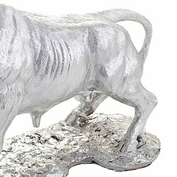 Figurine Décorative Alexandra House Living Argent Polyrésine Taureau 17 x 32 x 43 cm pas cher