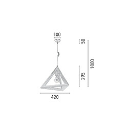 Avis EPIKASA Suspension Trigonon, Marron, Bois, 42x17x24 cm