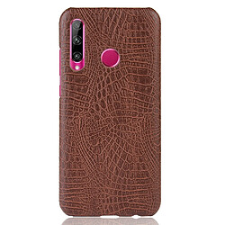 Wewoo Coque PC antichoc texture crocodile + PU pour Huawei Honor 10i / 20i marron